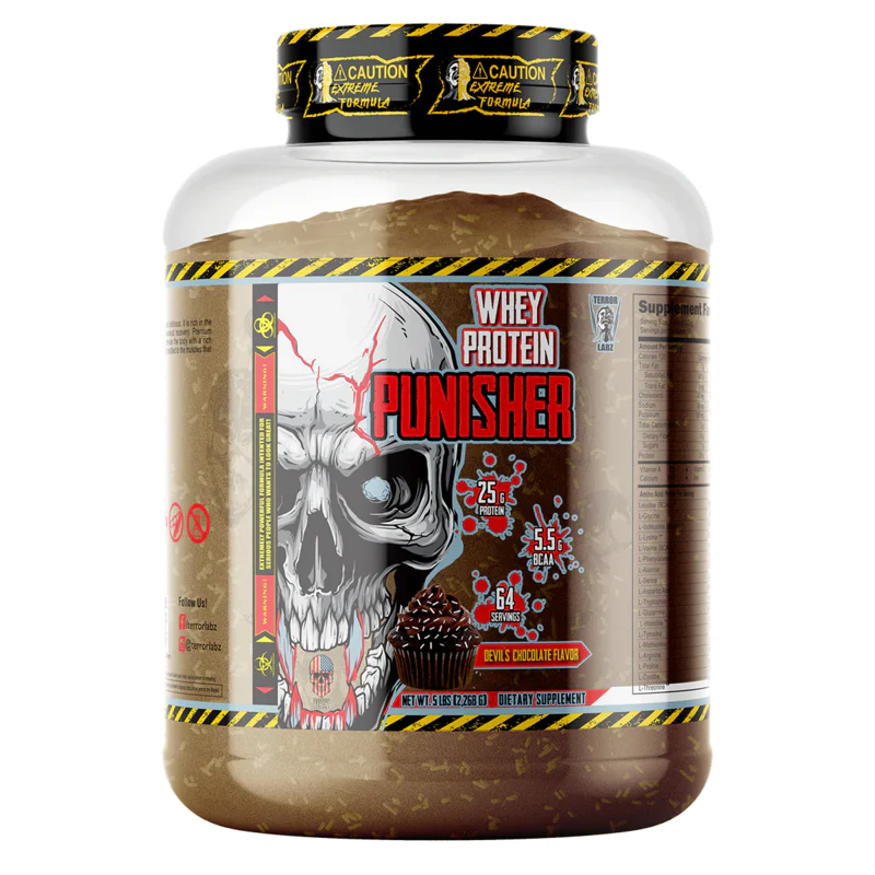 PUNISHER WHEY PROTEIN 5LBS 64 SERVINGS BY TERROR LABZ