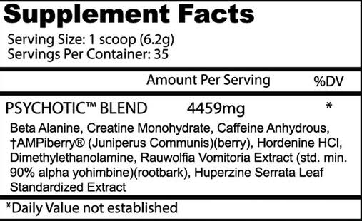 PSYCHOTIC 60 SERVINGS BY INSANE LABZ