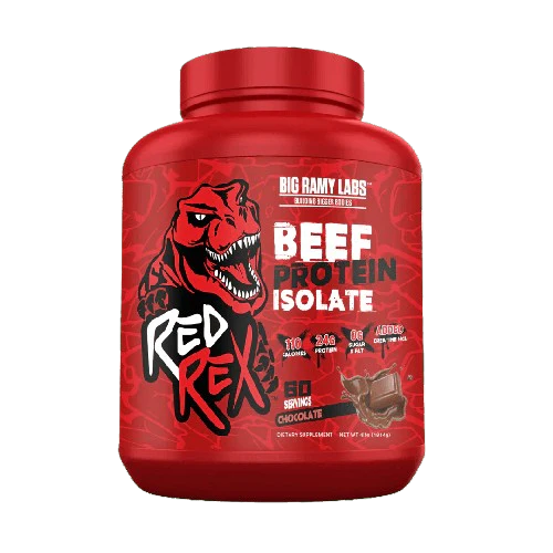 RED REX BEEF PROTEIN 4LBS 60 SERVINGS BY BIG RAMY LABS