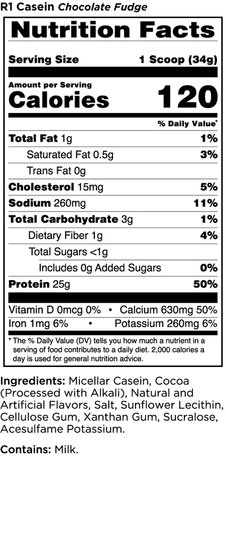 R1 100% MICELLAR CASEIN 4LBS 57 SERVINGS