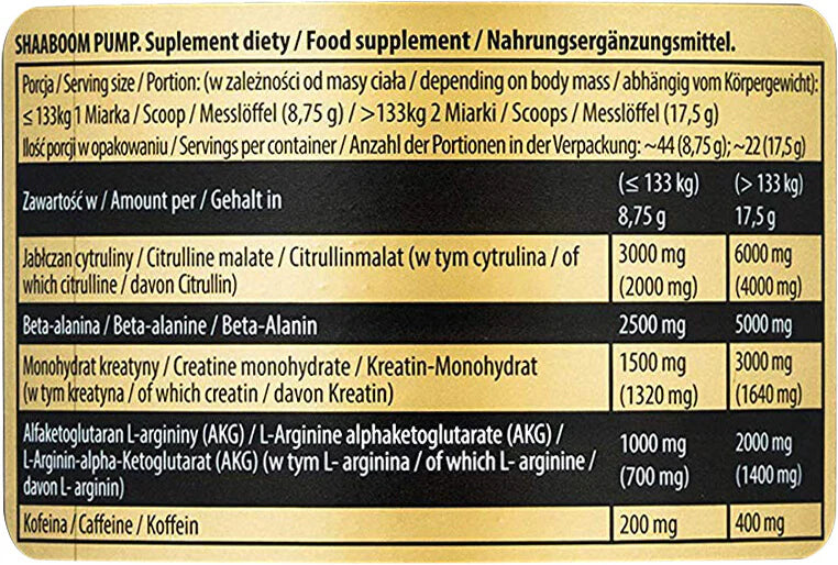 SHAABOOM PUMP 44 SERVINGS BY KEVIN LEVRONE